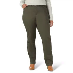 Plus Size Lee® Wrinkle-Free Pants -Kohl's store 5088347 Frontier Olive
