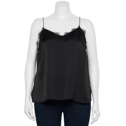 Plus Size Nine West V-Neck Camisole -Kohl's store 5114982 Black
