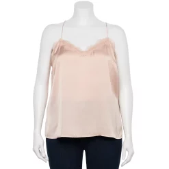 Plus Size Nine West V-Neck Camisole -Kohl's store 5114982 Faint Whisper