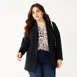 Plus Size Nine West Relaxed Knit Blazer