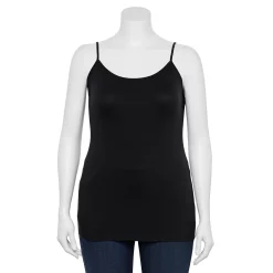 Plus Size Sonoma Goods For Life® Spaghetti Strap Cami -Kohl's store 5158435 Black