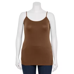 Plus Size Sonoma Goods For Life® Spaghetti Strap Cami -Kohl's store 5158435 Brookfield Brown