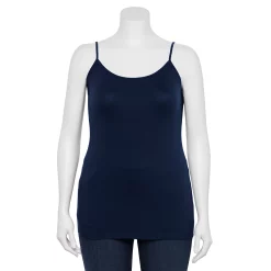 Plus Size Sonoma Goods For Life® Spaghetti Strap Cami -Kohl's store 5158435 Navy