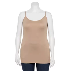 Plus Size Sonoma Goods For Life® Spaghetti Strap Cami -Kohl's store 5158435 Tan