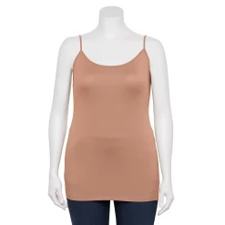 Plus Size Sonoma Goods For Life® Spaghetti Strap Cami -Kohl's store 5158435 Tanery Peach