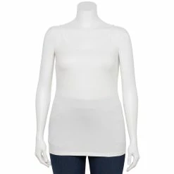 Plus Size Sonoma Goods For Life® Spaghetti Strap Cami -Kohl's store 5158435 White