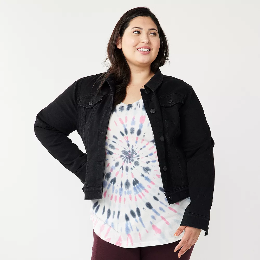 Juniors' Plus Size SO® Denim Jacket 1 Juniors' Plus Size SO® Denim Jacket