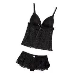 Plus Size Lilac+London Stretch Lace Cami & Skirted Panty Set -Kohl's store 5190545 ALT5