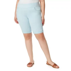 Plus Size Gloria Vanderbilt Amanda Pull-On Bermuda Shorts 13 Plus Size Gloria Vanderbilt Amanda Pull-On Bermuda Shorts -Kohl's store 5194604 Pale Sky
