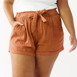 Juniors' Plus Size SO® Camp Shorts 6 Juniors' Plus Size SO® Camp Shorts -Kohl's store 5198568 Cinnamon Rose