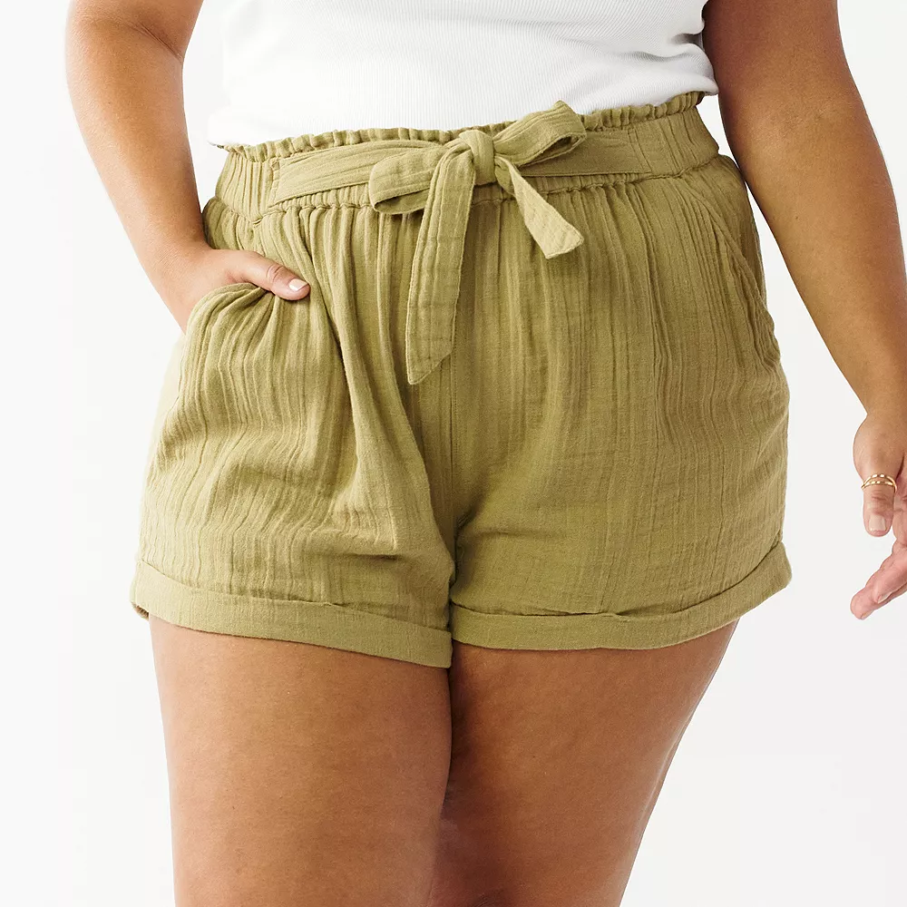 Juniors' Plus Size SO® Camp Shorts 2 Juniors' Plus Size SO® Camp Shorts - Image 2