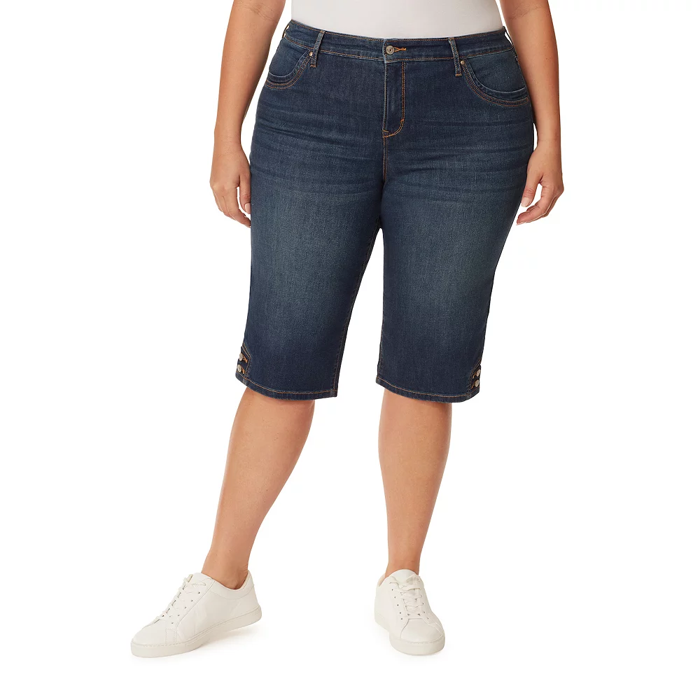 Plus Size Gloria Vanderbilt Kaia Denim Skimmer Shorts 9 Plus Size Gloria Vanderbilt Kaia Denim Skimmer Shorts - Image 9