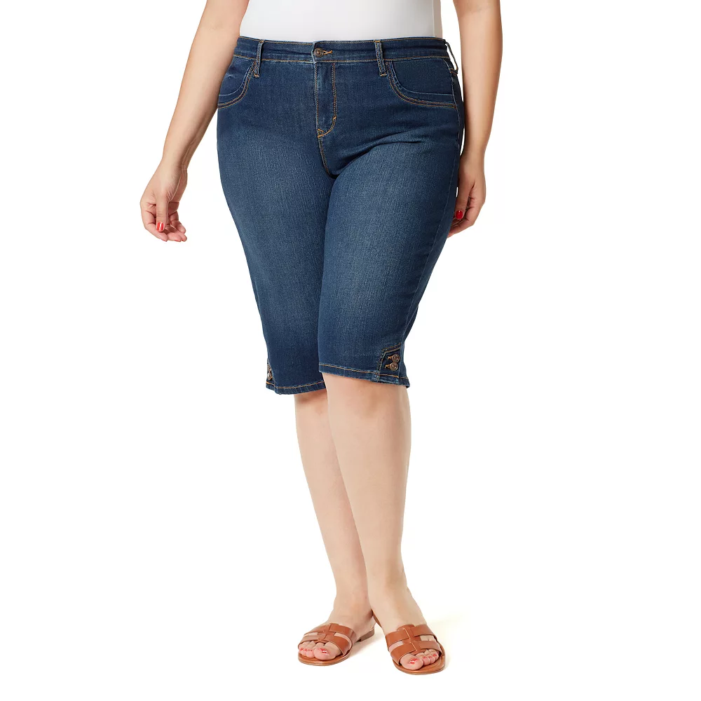 Plus Size Gloria Vanderbilt Kaia Denim Skimmer Shorts 3 Plus Size Gloria Vanderbilt Kaia Denim Skimmer Shorts - Image 3