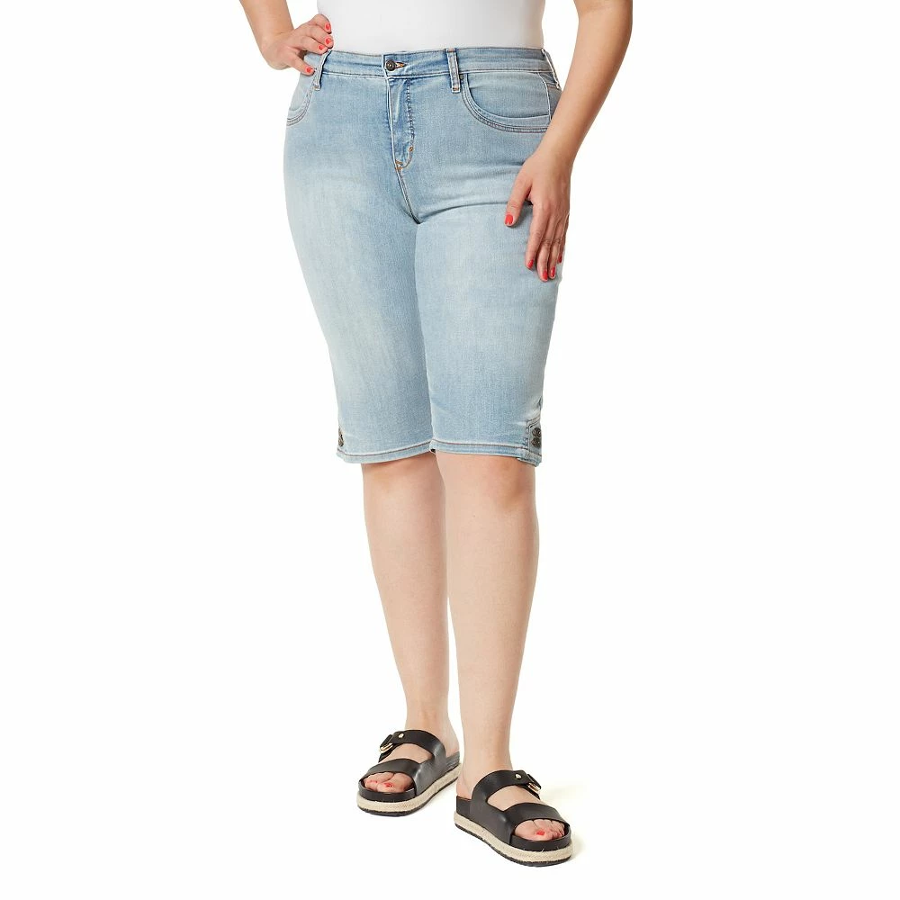 Plus Size Gloria Vanderbilt Kaia Denim Skimmer Shorts 2 Plus Size Gloria Vanderbilt Kaia Denim Skimmer Shorts - Image 2