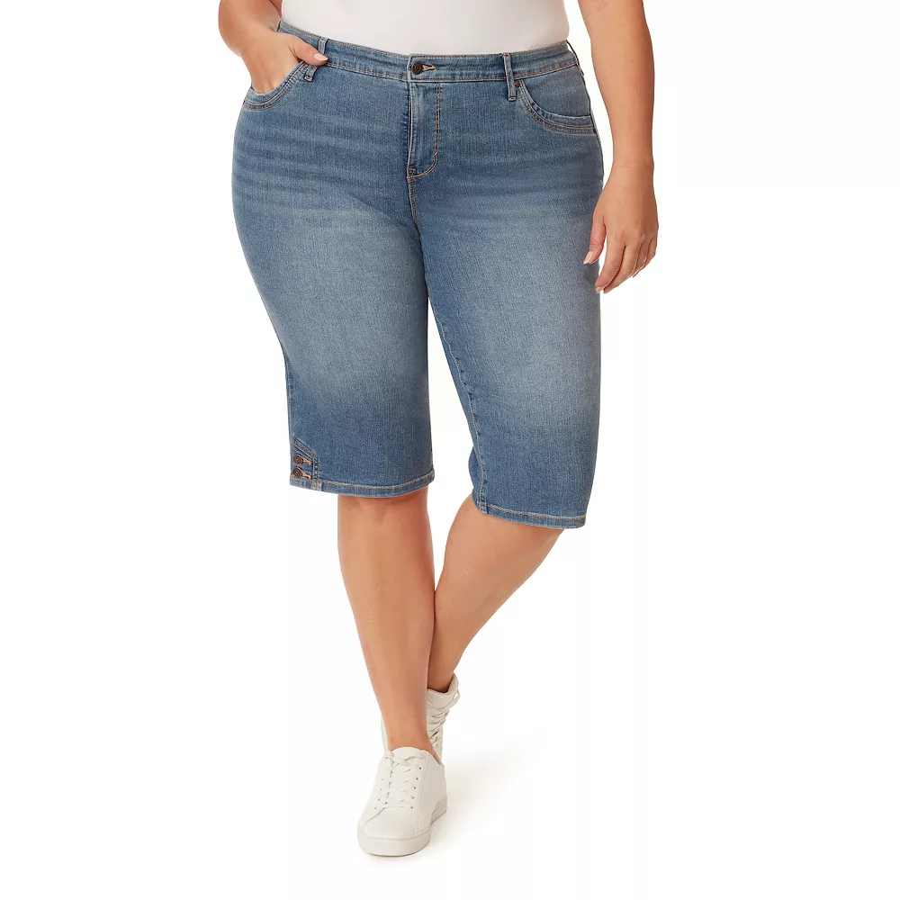 Plus Size Gloria Vanderbilt Kaia Denim Skimmer Shorts 1 Plus Size Gloria Vanderbilt Kaia Denim Skimmer Shorts