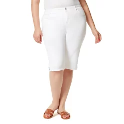 Plus Size Gloria Vanderbilt Kaia Denim Skimmer Shorts 21 Plus Size Gloria Vanderbilt Kaia Denim Skimmer Shorts -Kohl's store 5199602 Vintage White