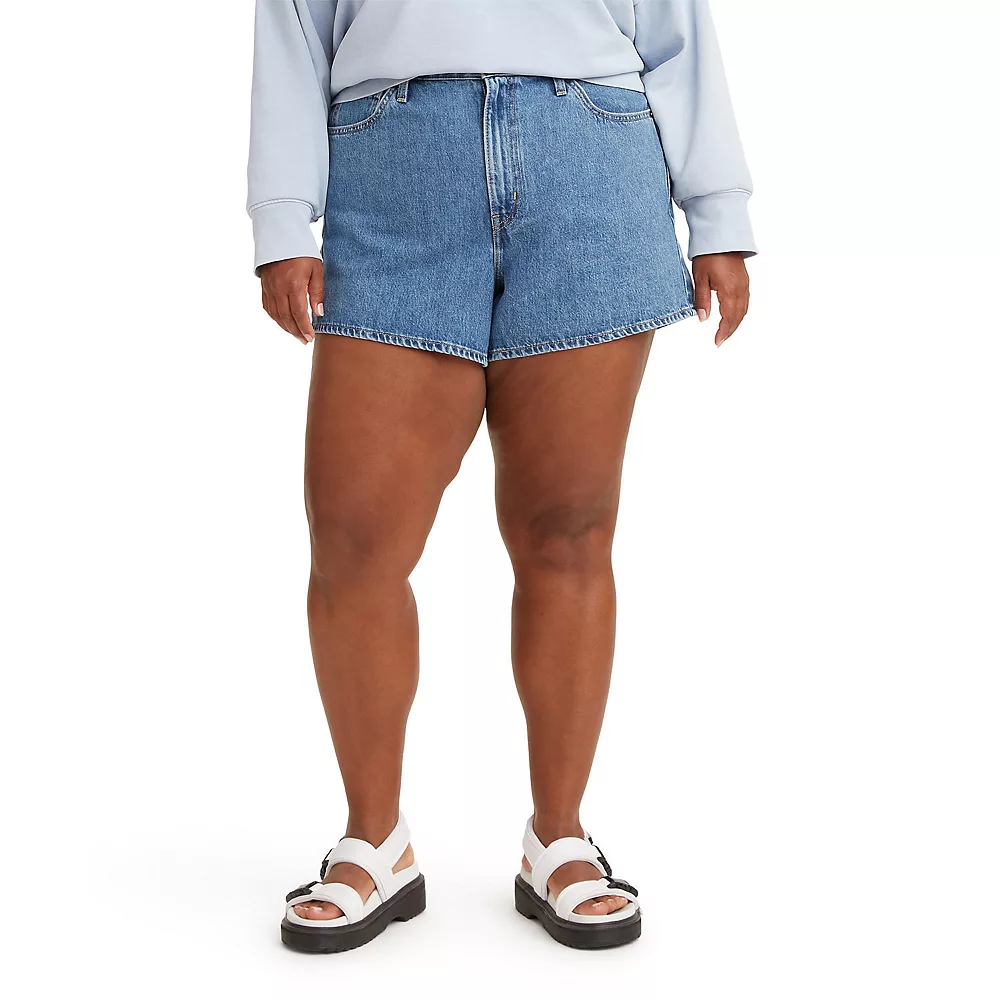 Plus-Size Levi's® High-Waisted Mom Jean Shorts 2 Plus-Size Levi's® High-Waisted Mom Jean Shorts - Image 2