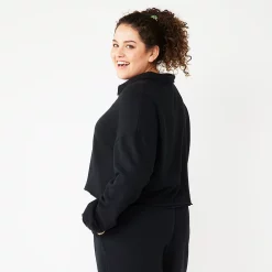 Juniors' Plus Size SO® Long Sleeve Fleece Polo 11 Juniors' Plus Size SO® Long Sleeve Fleece Polo -Kohl's store 5212601 ALT