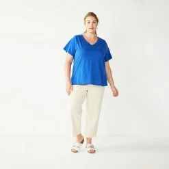 Plus Size Sonoma Goods For Life® Everyday V-Neck Tee -Kohl's store 5232140 Hyacinth Falls