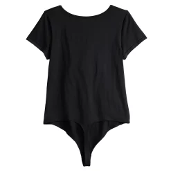 Juniors' Plus Size SO® Seamless Short Sleeve Bodysuit -Kohl's store 5233793 ALT5