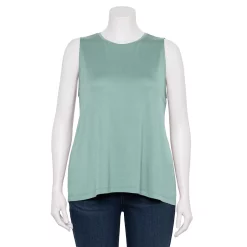 Plus Size Nine West Essential Easy High-Neck Tank -Kohl's store 5234070 Artic Aqua
