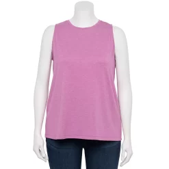 Plus Size Nine West Essential Easy High-Neck Tank -Kohl's store 5234070 Lavender Mauve