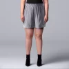 Plus Size Simply Vera Vera Wang High-Waisted Soft Shorts