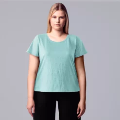 Plus Size Simply Vera Vera Wang Relaxed Scoopneck Tee -Kohl's store 5256626 Falls Spray