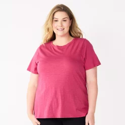 Plus Size Sonoma Goods For Life® Everyday Crewneck Tee -Kohl's store 5259072 Berry Blossom