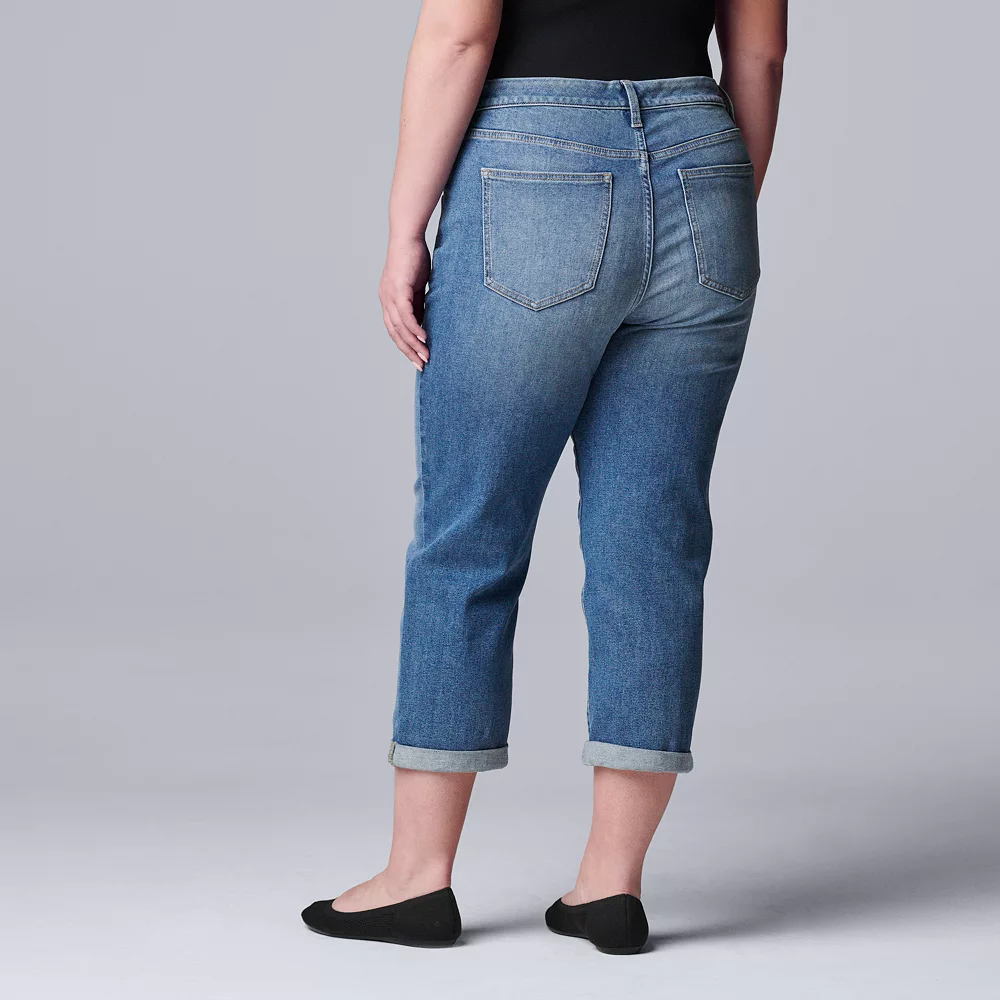 Plus Size Simply Vera Vera Wang Relaxed Boyfriend Crop Jeans 6 Plus Size Simply Vera Vera Wang Relaxed Boyfriend Crop Jeans - Image 6