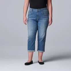 Plus Size Simply Vera Vera Wang Relaxed Boyfriend Crop Jeans 10 Plus Size Simply Vera Vera Wang Relaxed Boyfriend Crop Jeans -Kohl's store 5261351 Cerritos