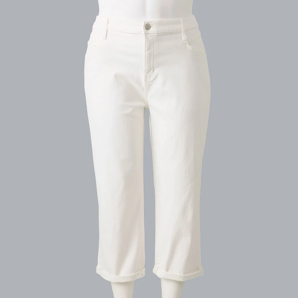 Plus Size Simply Vera Vera Wang Relaxed Boyfriend Crop Jeans 1 Plus Size Simply Vera Vera Wang Relaxed Boyfriend Crop Jeans