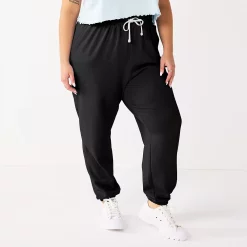 Juniors' Plus Size SO® Favorite Jogger -Kohl's store 5268199 Black