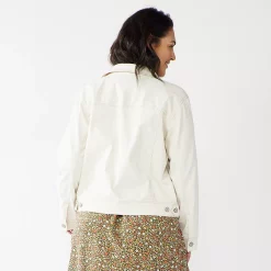 Plus Size Sonoma Goods For Life® Button Front Jean Jacket 9 Plus Size Sonoma Goods For Life® Button Front Jean Jacket -Kohl's store 5269795 ALT