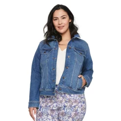 Plus Size Sonoma Goods For Life® Button Front Jean Jacket 8 Plus Size Sonoma Goods For Life® Button Front Jean Jacket -Kohl's store 5269795 Medium Wash