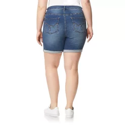 Juniors' Plus Size WallFlower Irresistible High-Rise Exposed Button Midi Shorts 6 Juniors' Plus Size WallFlower Irresistible High-Rise Exposed Button Midi Shorts -Kohl's store 5271909 ALT