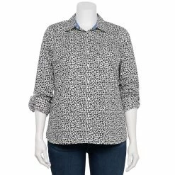 Plus Size Croft & Barrow® Essential Comfort Stretch Shirt