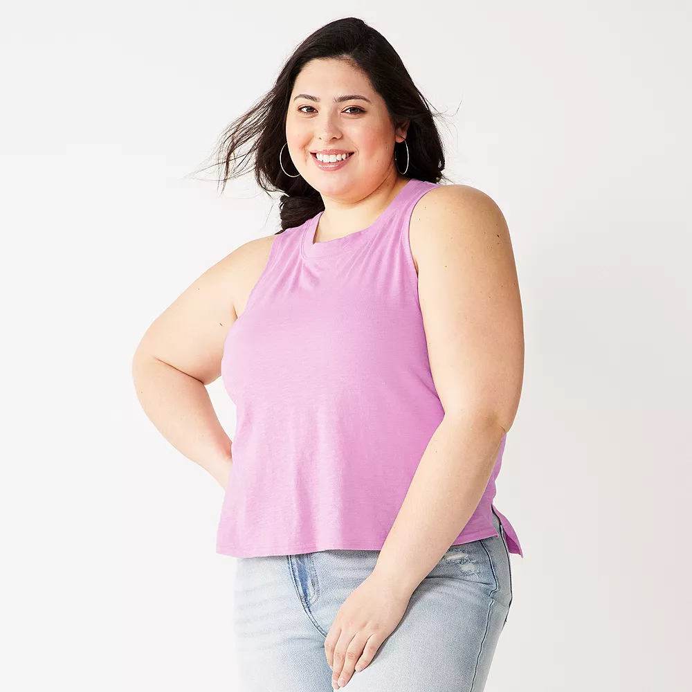 Juniors' Plus Size SO® Muscle Tank 1 Juniors' Plus Size SO® Muscle Tank