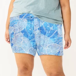 Plus Size Sonoma Goods For Life® Pajama Shorts -Kohl's store 5490355 Blue Crackle