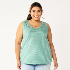 Plus Size Sonoma Goods For Life® V-Neck Swing Tank