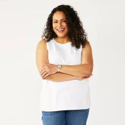 Plus Size Croft & Barrow® Essential Tank -Kohl's store 5509745 Bright White