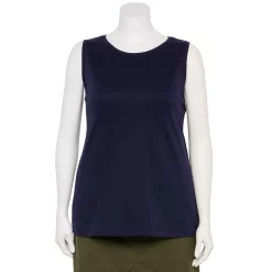 Plus Size Croft & Barrow® Essential Tank -Kohl's store 5509745 Genuine Navy