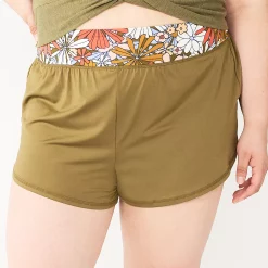 Juniors' Plus Size SO® Sporty Running Short -Kohl's store 5517776 Olive Stick