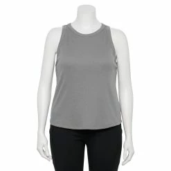 Juniors' Plus Size SO® High Neck Ribbed Tank Top