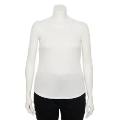Juniors' Plus Size SO® High Neck Ribbed Tank Top -Kohl's store 5524345 Modern White