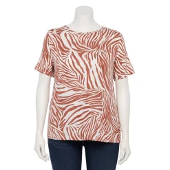 Plus Size Nine West Essential Crewneck Tee -Kohl's store 5525951 Summer Zebra