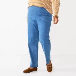 Plus Women's Croft & Barrow® Classic Pull-On Jeans -Kohl's store 5544163 Med Wash