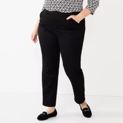 Plus Women's Croft & Barrow® Classic Pull-On Jeans -Kohl's store 5544163 Mineral Black