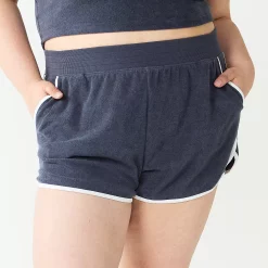 Juniors' Plus Size SO® Towel Terry Dolphin Shorts -Kohl's store 5554061 Blueberry Skin