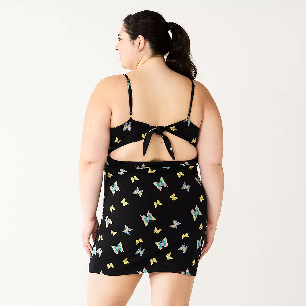 Juniors' Plus Size SO® Back-Tie Bodycon Mini Dress 3 Juniors' Plus Size SO® Back-Tie Bodycon Mini Dress - Image 3